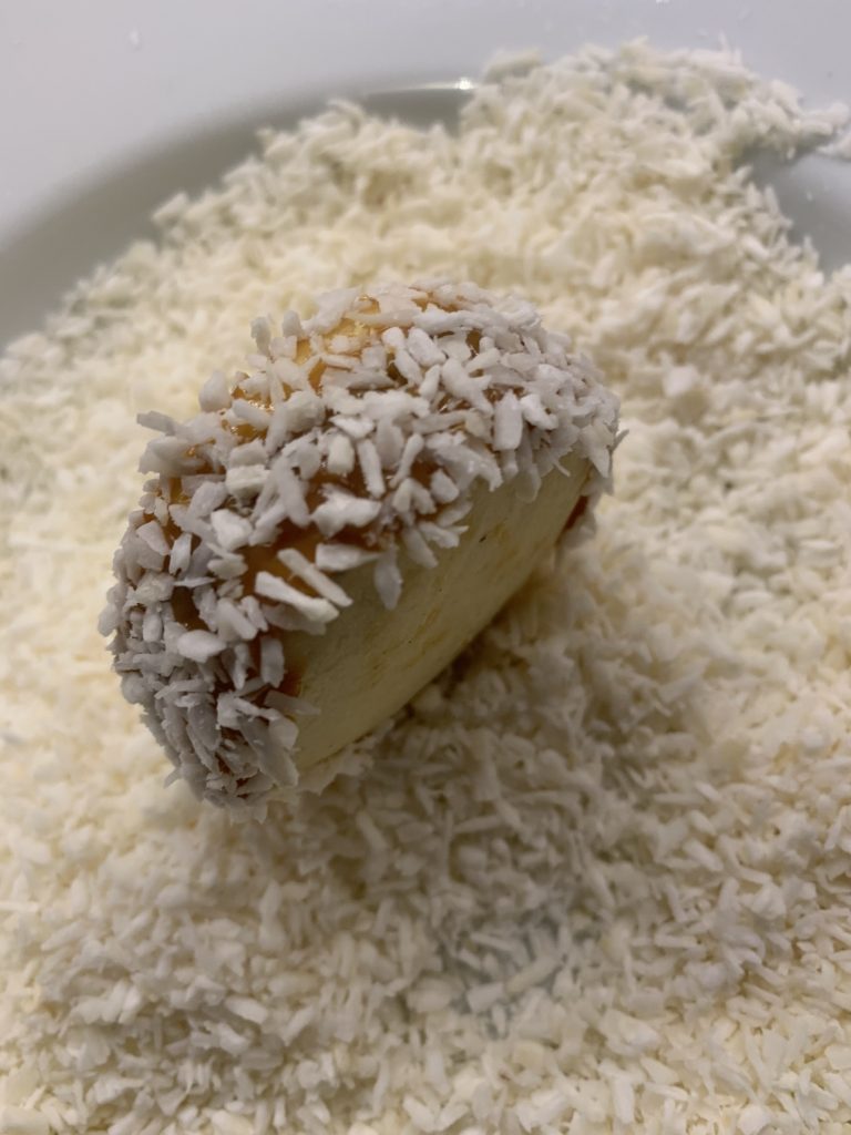 Alfajores Rand Kokosflocken fertig
